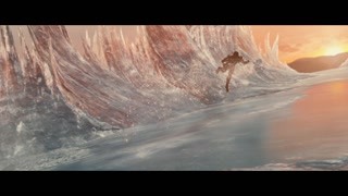 雪妖帶著清醒了的鐘馗一起奔向光明的夕陽(yáng)