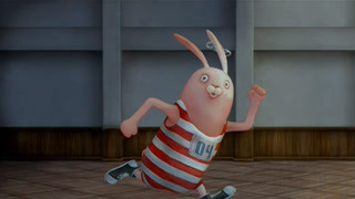 红条纹兔被美丽的帆布鞋影响了战斗力