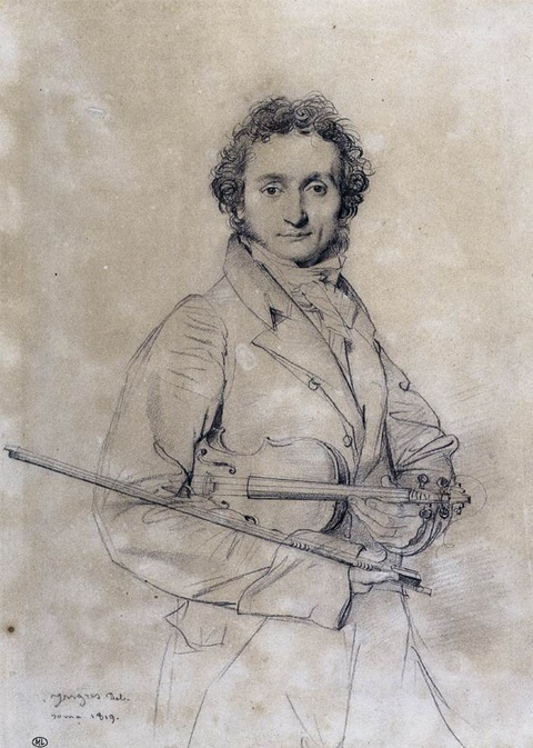 安格尔-The Violinist Niccolò Paganini 第1页