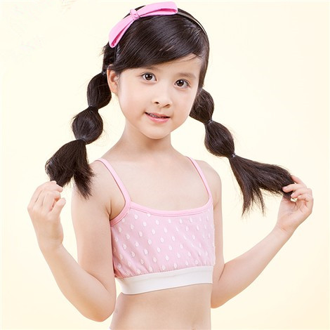 小女孩挂脖内衣小学_内衣 可娃衣纯棉挂脖小女孩内衣 格子背心式少女图片