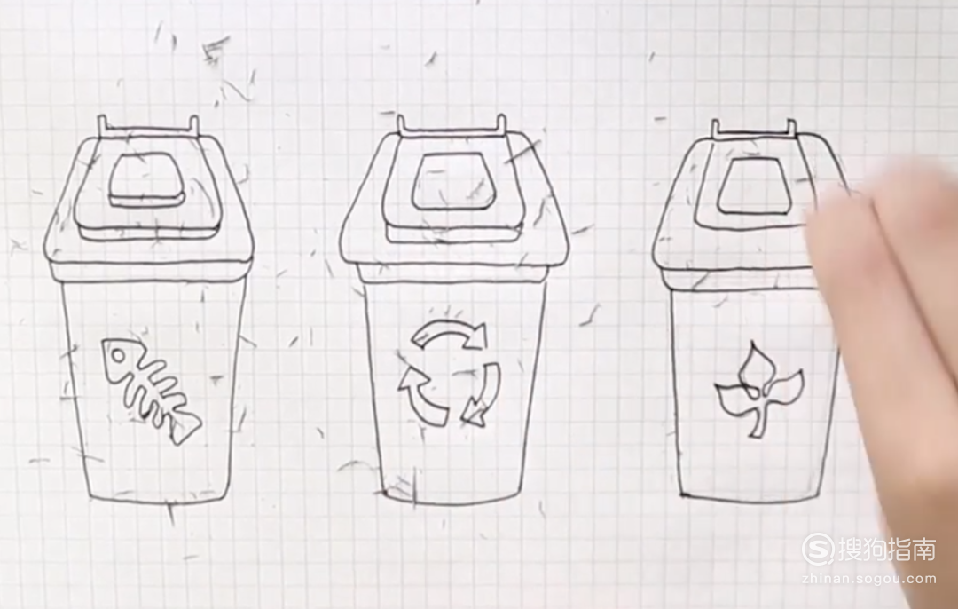 如何画垃圾桶简笔画 照着学就行了