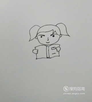 简笔画课堂看书的小女孩详情介绍