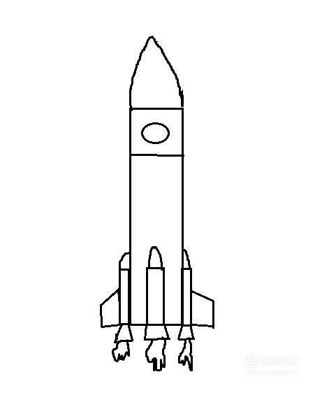 简笔画4怎样画火箭看完你就知道了