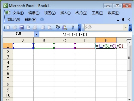 excel表格多个单元格怎么求积