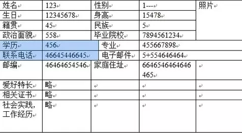 word制作個人簡歷表格的步驟