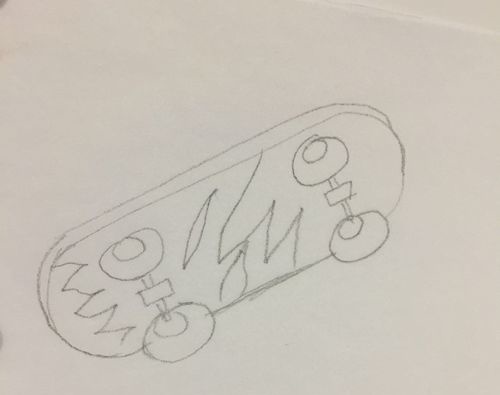 滑板车简笔画怎么画需要技巧