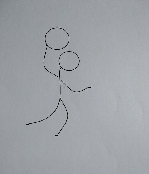 灌篮的火柴人简笔画法划重点了