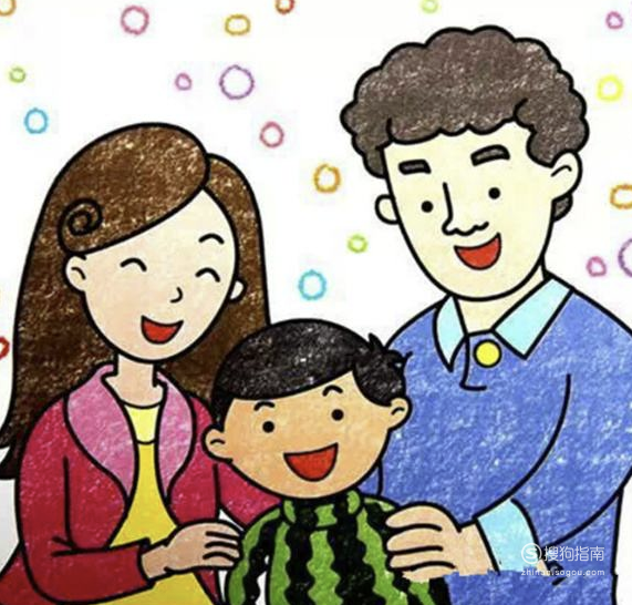 幸福一家人儿童画怎么画?,值得一看