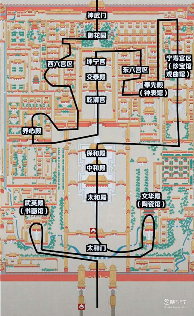 北京故宫最佳游览路线又快又好