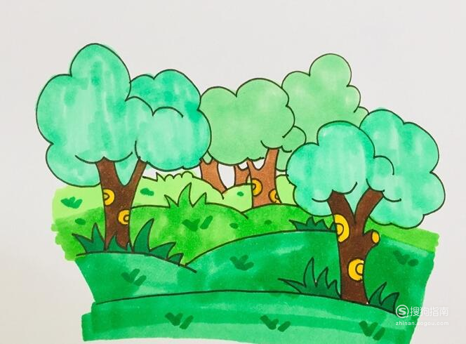 简笔画系列-原始森林怎么画 赶紧来学习吧