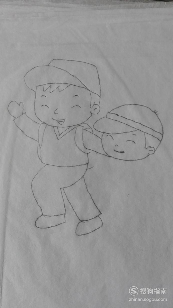 如何画登山的孩子们的简笔画涨知识了