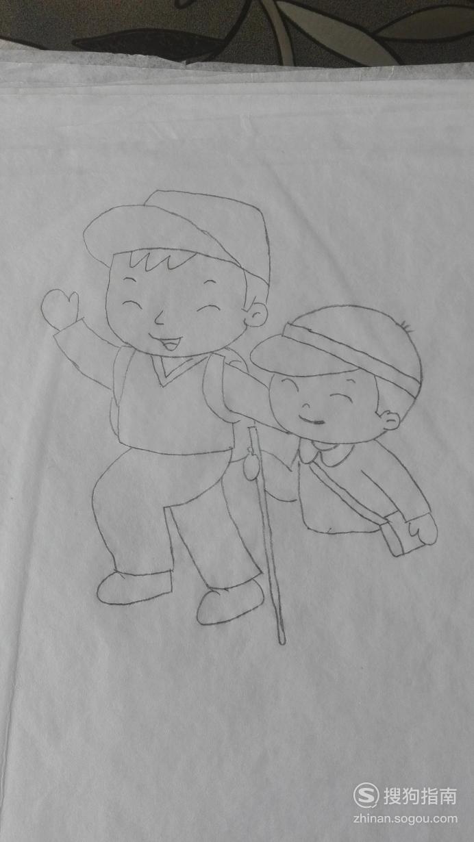 如何画登山的孩子们的简笔画涨知识了