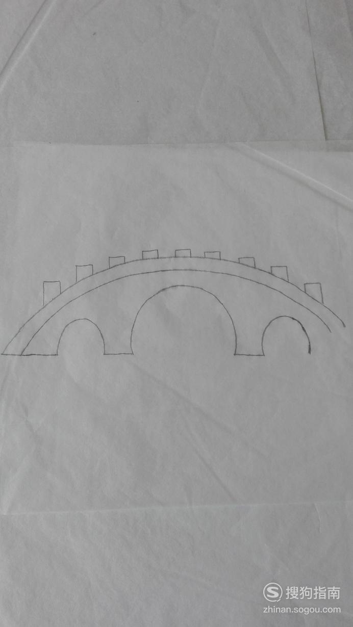 如何画石拱桥的简笔画又快又好