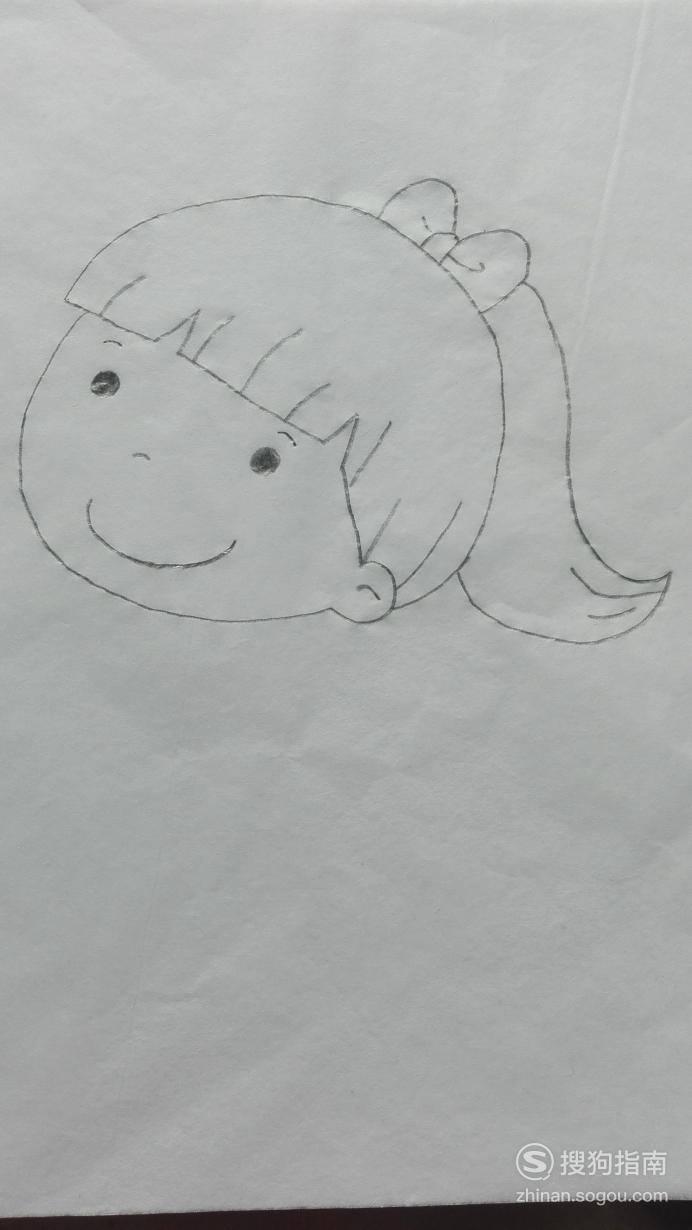 如何画收集树叶的小女孩的简笔画原来是这样的