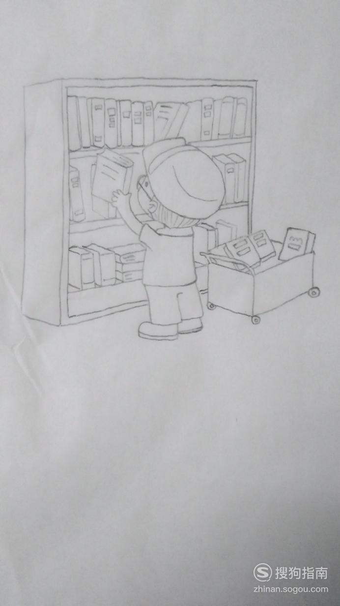 简笔画图书管理员的画法又快又好
