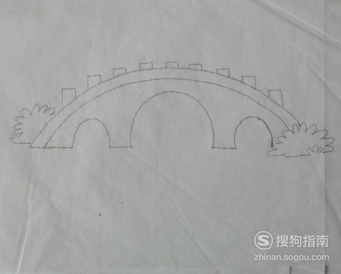 如何画石拱桥的简笔画又快又好