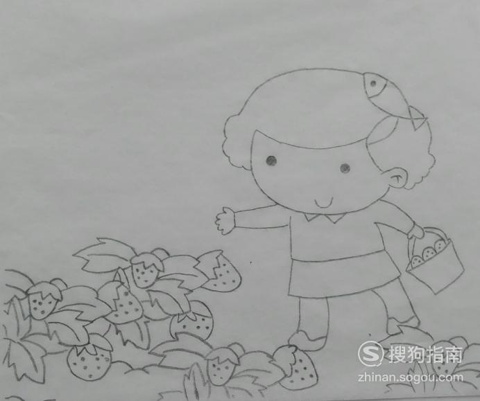 如何画摘草莓的小女孩的简笔画懂得这些技巧就够了