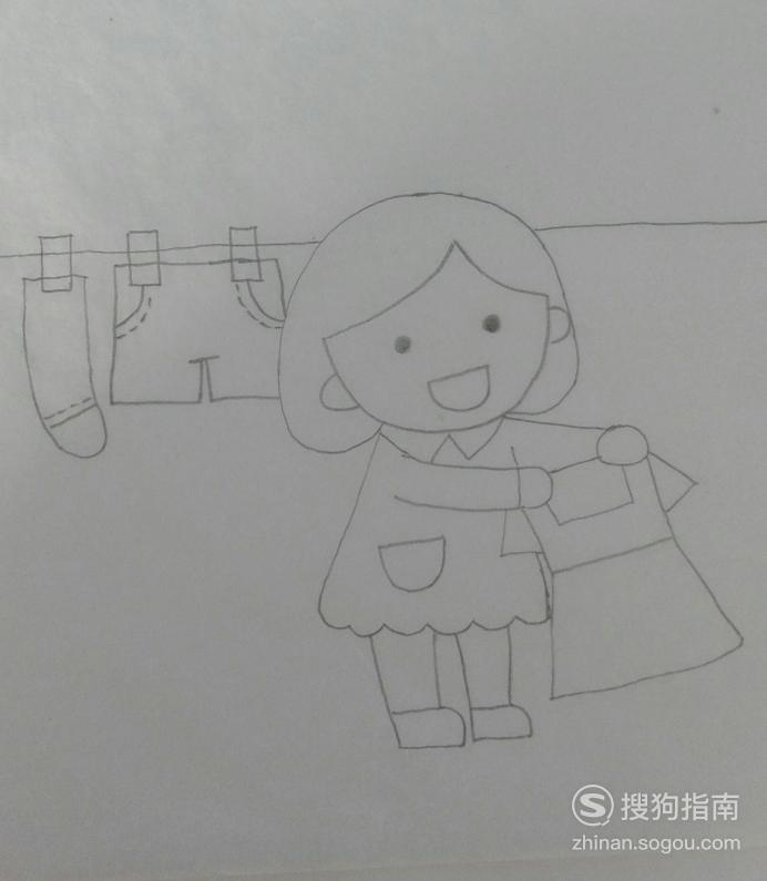 如何画妈妈晾衣服的简笔画详情介绍