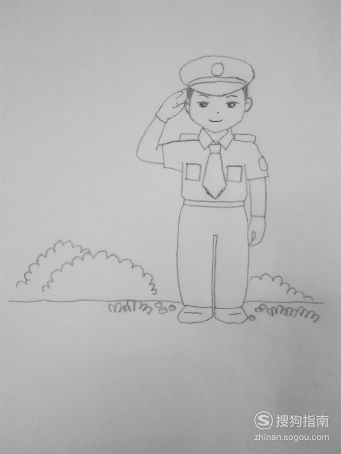 简笔画警察叔叔的画法来研究下吧