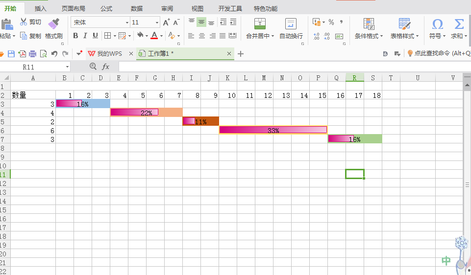 excel怎样制作施工进度图表