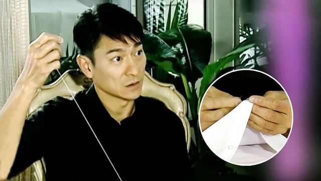 刘德华现场缝衣服手法娴熟