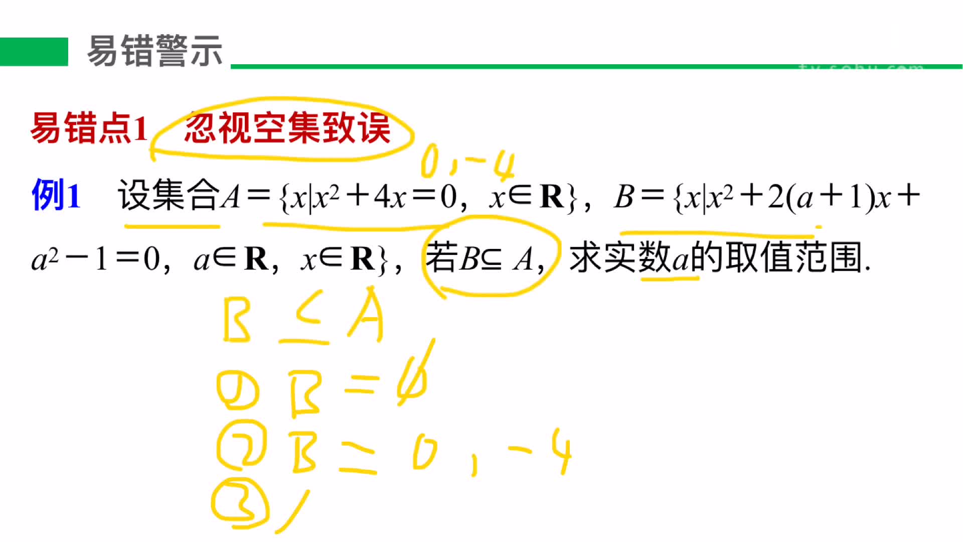 三分鐘學數(shù)學之集合的查漏補缺 (8)