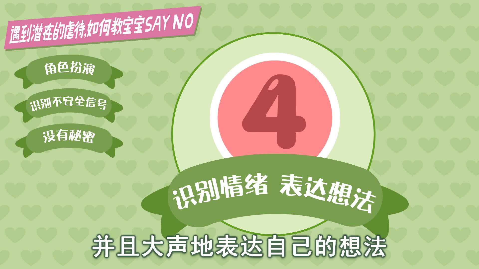 教寶寶學會如何與虐待SAY NO!