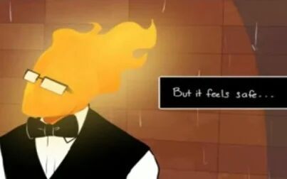 [图]Has Grillby ever been caught in the rain- (Undertale comic)