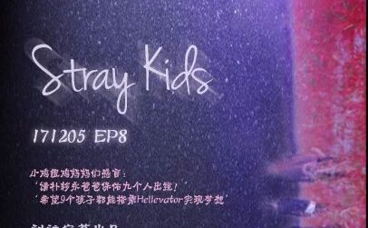 [图][神迹字幕][六站联合]171205 Stray Kids E08 全场中字