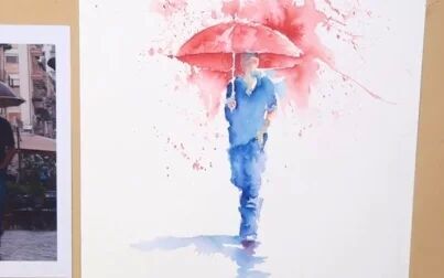 [图]Walking in the Rain 雨中漫步 Joanne Boon Thomas.