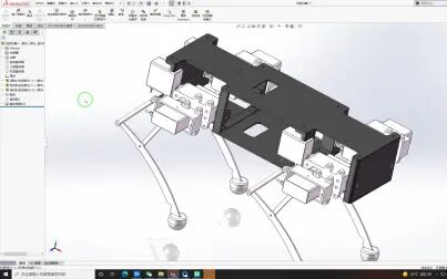 [图]【经典机器人模型】四足机器人SolidWorks三维建模-CAD实训营