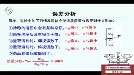 [图]配置一定溶质质量分数溶液微课