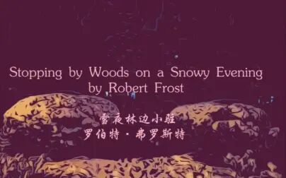 [图][英文诗歌]Stopping by Woods on a Snowy Evening《雪夜林边小驻》