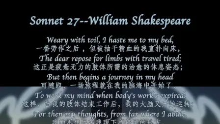 [图]Sonnet 27--William Shakespeare