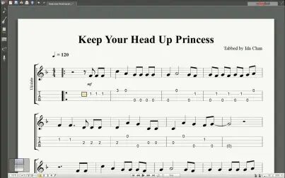 [图]【Ukulele乐谱】Keep Your Head Up Princess