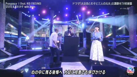 [图]...《music station》上,STUTS & 松隆子 with 3exes登场,带来了「...