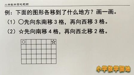 [图]小学二年级数学同步学习视频 利用平面图中的方向图进行平移练习