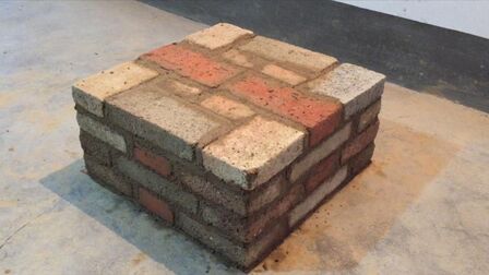 [图]24砖水泥混凝土砖,50x50砖柱最正确砌法,7分砖砌墙方法教学视频