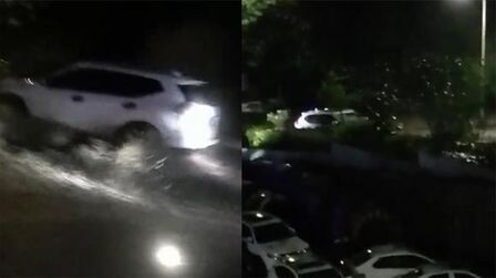 [图]湖北宜昌遭暴雨侵袭洪水汹涌 多车沿山路被冲走 目击者直呼:完了!