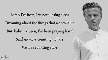 [图]听歌学英文-OneRepublic - Counting Stars (Lyrics)