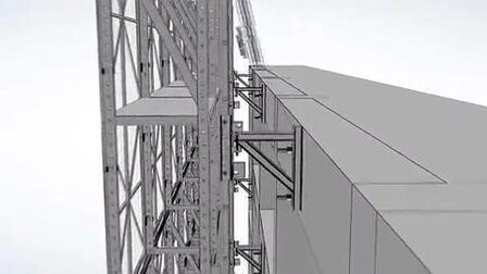 [图]集成式附着升降脚手架施工演示动画