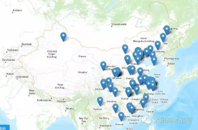 中国大学分布地图高清
