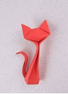 如何用纸折小猫