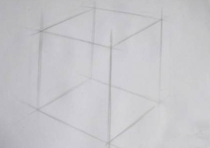 素描几何体正方体画法步骤图