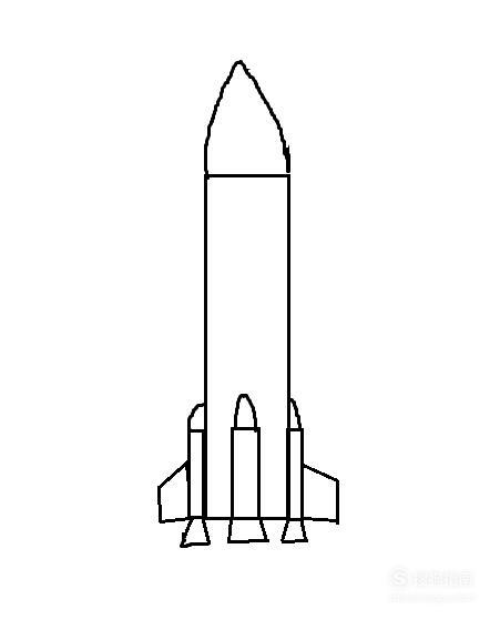 简笔画4怎样画火箭优质