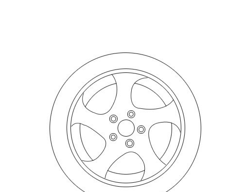 如何画汽车车轮简笔画