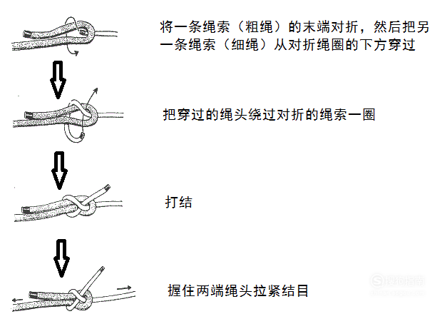 给绳子打结的方法一