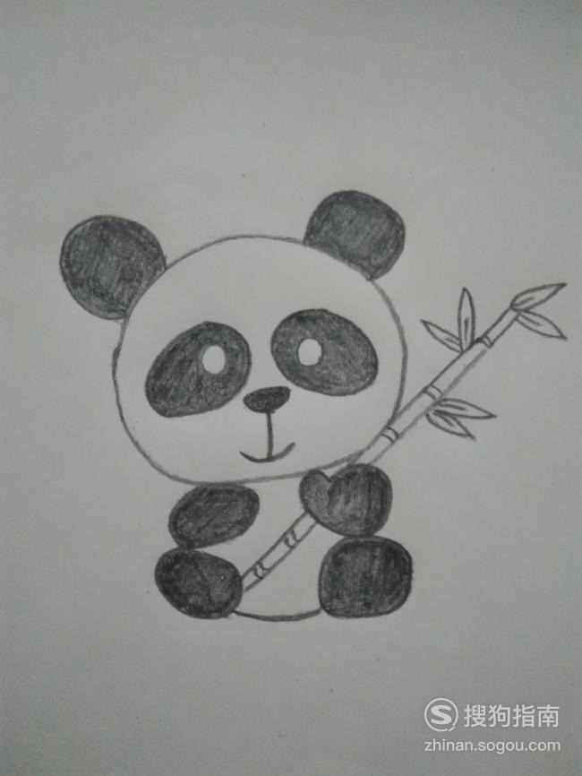 简笔画大熊猫的画法