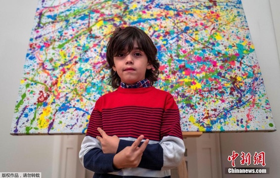 7岁画童被称“学前毕加索” 一幅抽象画卖1.1万欧元 第1页