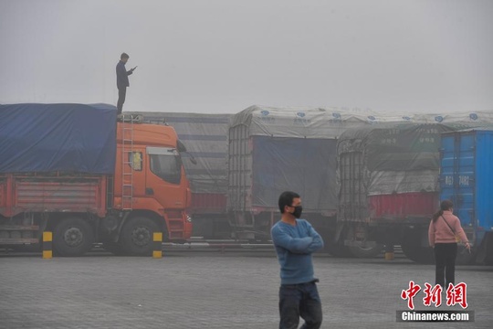 浓雾笼罩致琼州海峡停航 大批过海车辆滞留(4) 第4页